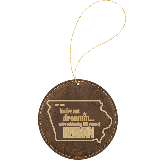 Leather Round Ornament